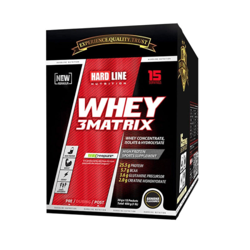 Hardline Whey 3Matrix Muz 30 g x 15 Adet 450 g - Hardline