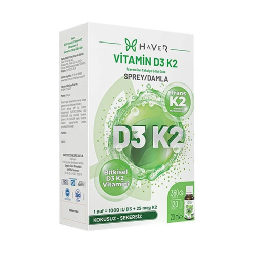 Haver Vitamin D3k2 Sprey damla 20 ml - Haver Farma