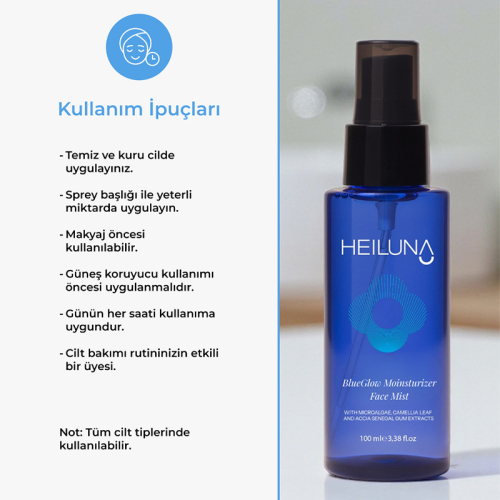 Heiluna Mavi Işık Koruyucu Işıltı Veren Yüz Spreyi 100 ml - 3