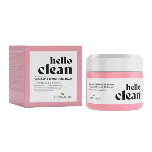 Herbaderm Hello Clean Yağ Bazlı Temizleyici Balm 100 ml - Kuru ve Hassas Ciltler - Herbaderm