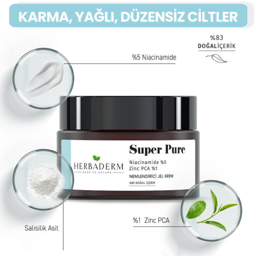 Herbaderm Super Pure Nemlendirici Jel Krem 50 ml - 2