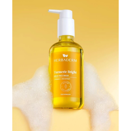 Herbaderm Turmeric Bright Aqua Face Wash 250 ml - 2