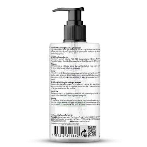 İdea Derma AcniClean Clarifying Foaming Cleanser 330 ml - 2