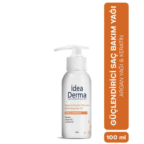 İdea Derma Argan ve Keratin Besleyici Saç Bakım Yağı 100 ml - 2