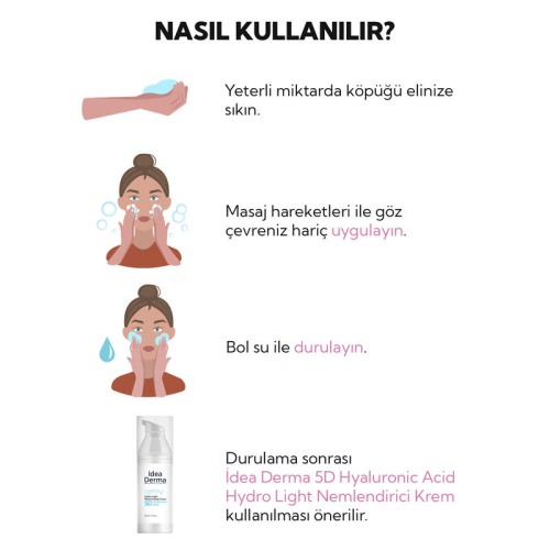 İdea Derma Hassas Cilt Yüz Temizleme Köpüğü 200 ml - 11