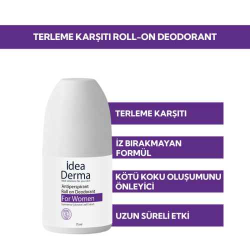 İdea Derma Roll-on Antiperspirant Deodorant 75 ml - Kadınlar İçin - 3