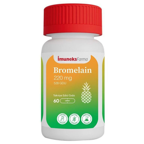 Imuneks Farma Bromelain 220 mg Takviye Edici Gıda 60 Tablet - Imuneks