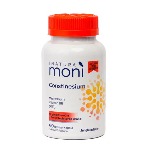 Inatura Moni Constinesium Magnesium, Vitamin B6, Potasyum 60 Bitkisel Kapsül - Moni Vitamins