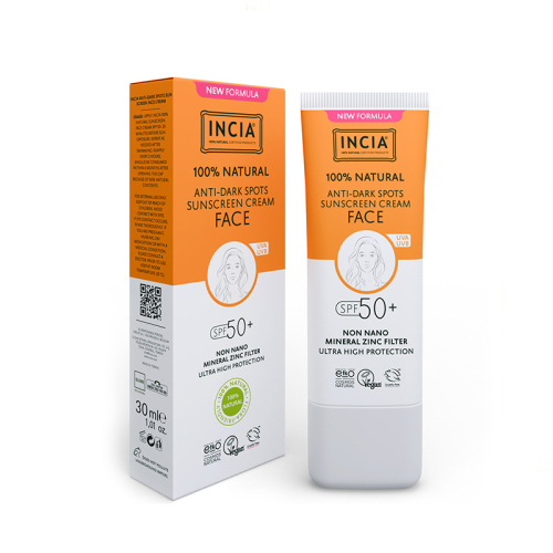 INCIA %100 Doğal Spf 50 Leke Karşıtı Yüz Kremi 30 ml - INCIA