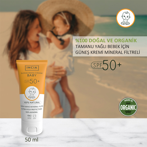 INCIA Bebekler İçin Doğal Güneş Kremi 50 SPF 50 ml - 3