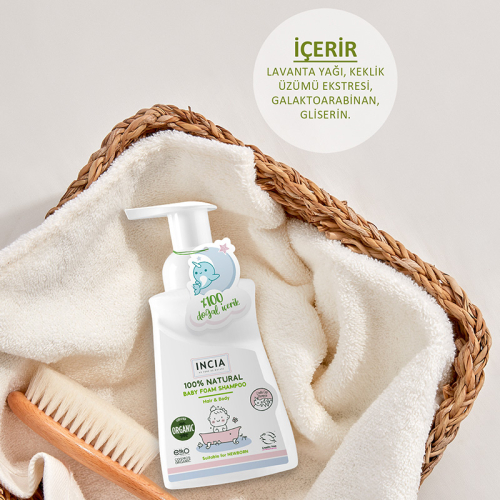 Incia Bebekler İçin Doğal Köpük Şampuanı Saç ve Vücut İçin 200 ml - 4