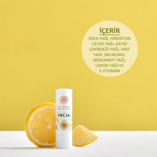 INCIA Bergamot & Limonlu Doğal Dudak Besleyici 6g - 4