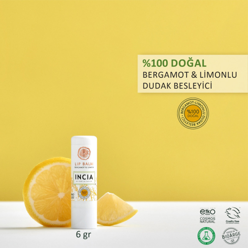 INCIA Bergamot & Limonlu Doğal Dudak Besleyici 6g - 2