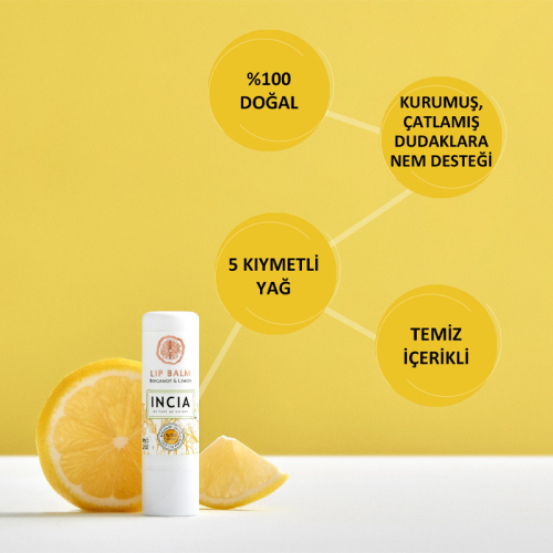 INCIA Bergamot & Limonlu Doğal Dudak Besleyici 6g - 3