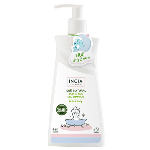 INCIA Çocuklar İçin Doğal Jel Şampuan Saç ve Vücut İçin 350 ml - INCIA