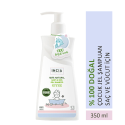 INCIA Çocuklar İçin Doğal Jel Şampuan Saç ve Vücut İçin 350 ml - 2