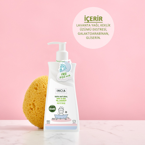 INCIA Çocuklar İçin Doğal Jel Şampuan Saç ve Vücut İçin 350 ml - 4