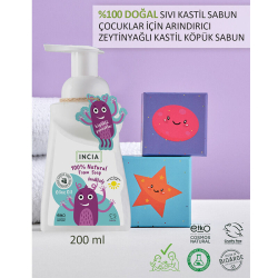 INCIA Çocuklar İçin Zeytinyağlı Doğal Köpük Sabun 200 ml - 6