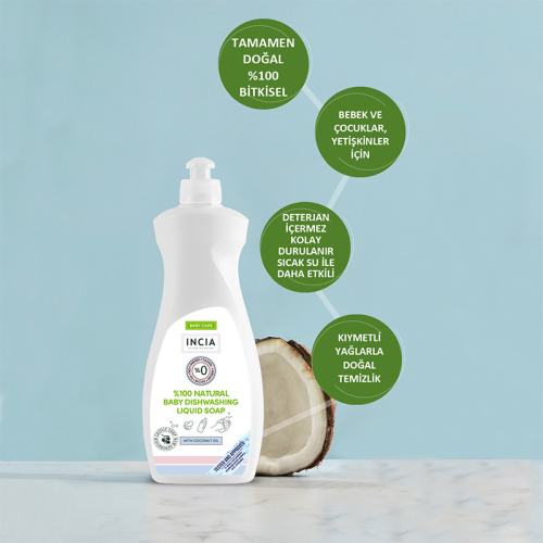 INCIA Doğal Bebek Bulaşık Sabunu 500 ml - 6