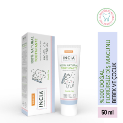 Incia Doğal Diş Macunu Bebek ve Çocuk Karışık Meyve Aromalı Florürsüz 50 ml - 2
