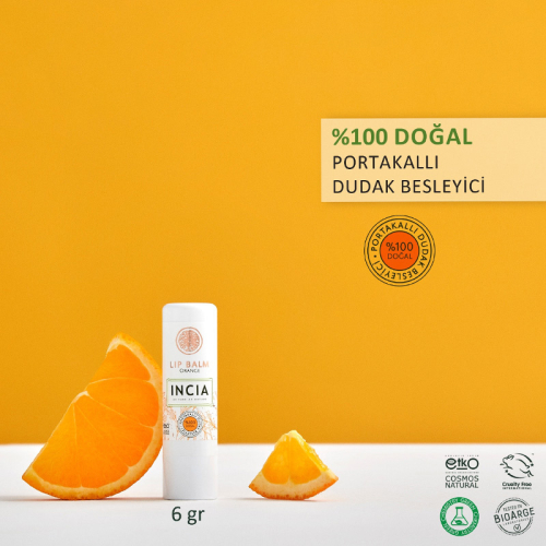 INCIA Doğal Portakallı Dudak Besleyici 6gr - 2