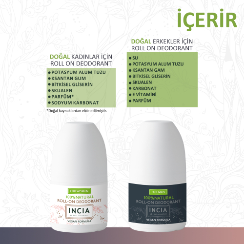 INCIA Doğal Roll-On Deodorant Set - 3