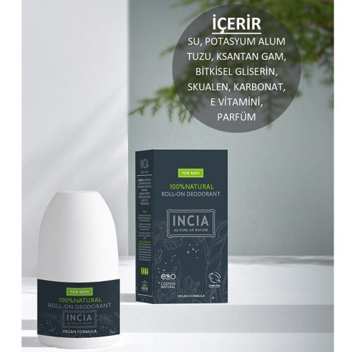 INCIA Doğal Roll-On Deodorant (Erkekler İçin) 50 ml - 5