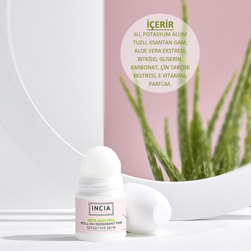 INCIA Hassas Ciltler İçin Doğal Roll-On Deodorant 50 ml - 4