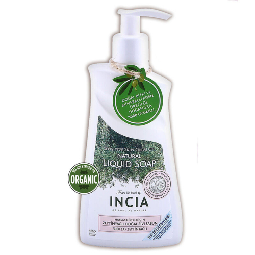 INCIA Hassas Ciltler İçin Zeytinyağlı Doğal Sıvı Sabun 250 ml - INCIA