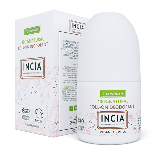 INCIA Doğal Roll-On Deodorant (Kadınlar İçin) 50 ml - INCIA