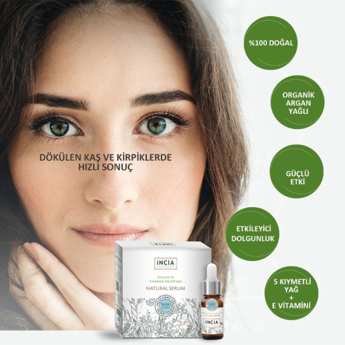 INCIA Kaş ve Kirpik Güçlendirici Doğal Serum 10 ml - 6