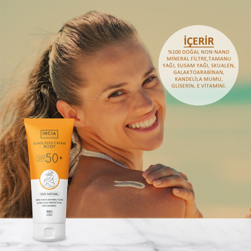 INCIA Vücut İçin Doğal Güneş Kremi 50 SPF 150 ml - 5