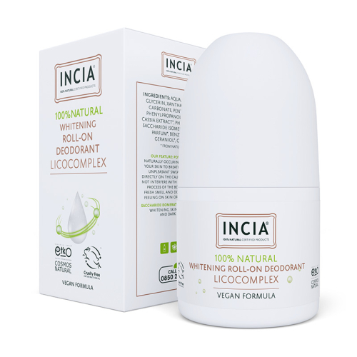 INCIA Beyazlatıcı Doğal Roll-On Deodorant 50 ml - INCIA