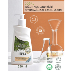 INCIA Yoğun Nemlendiricili Zeytinyağlı Doğal Sıvı Sabun 250 ml - 6