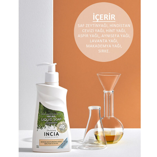 INCIA Yoğun Nemlendiricili Zeytinyağlı Doğal Sıvı Sabun 250 ml - 5
