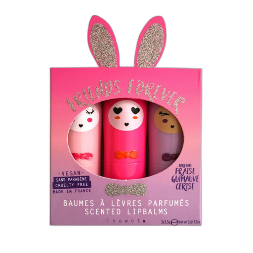 Inuwet 3lü Dudak Nemlendiricisi Seti Çilek, Vişne ve Marshmallow Aromalı - inuwet