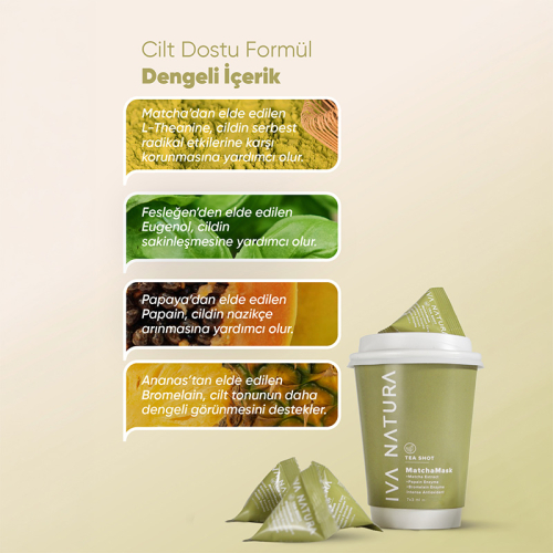 Iva Natura Matcha Özlü Yüz Maskesi 7x3 ml - 5
