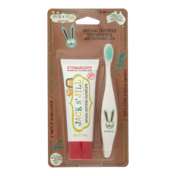 Jack and Jill Toothbuddy Tavşan Diş Fırçası + Çilek Aromalı Diş Macunu 50 gr - 1