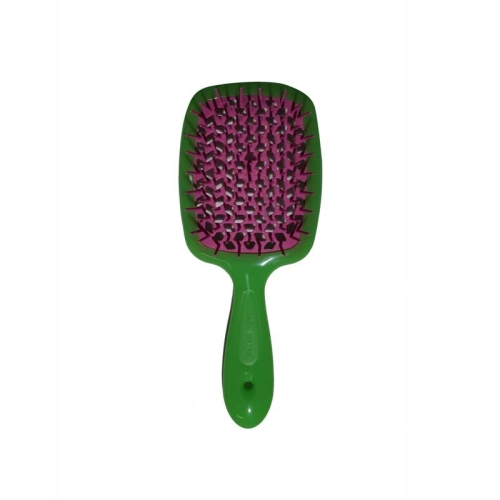 Janeke Superbrush Saç Fırçası Yeşil-Pembe - Janeke