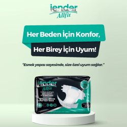 Jender Allfit Bebek ve Yetişkinlere Özel Bel Bantlı Bez 30 Adet - Extra Small - 2
