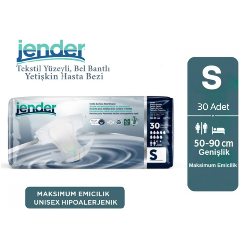 Jender Bel Bantlı Hasta Bezi 30 Adet - Small - 2