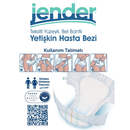 Jender Bel Bantlı Hasta Bezi 30 Adet - Small - 3