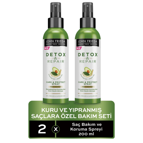 John Frieda Detox and Repair Saç Bakım ve Koruma Sprey Seti - John Frieda