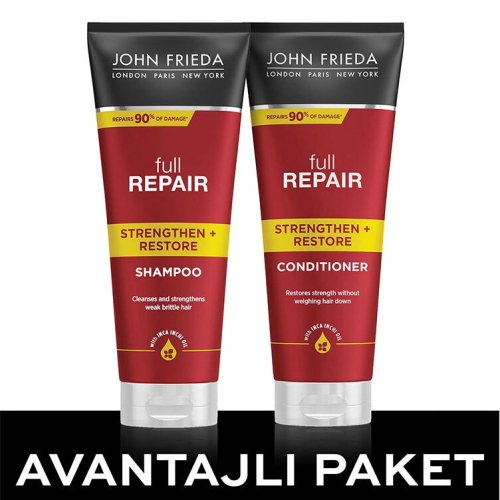 John Frieda Full Repair İşlem Görmüş Saçlar İçin Saç Kremi 2x250 ml Avantajlı Paket - 2