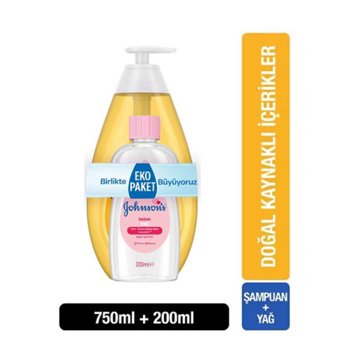 Johnsons Baby Şampuan 750 ml + Bebek Yağı 200 ml - 2
