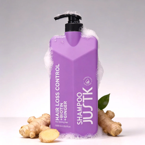 JUSTK Biotin Ginger Hair Loss Control Shampoo 1000 ml - JUSTK