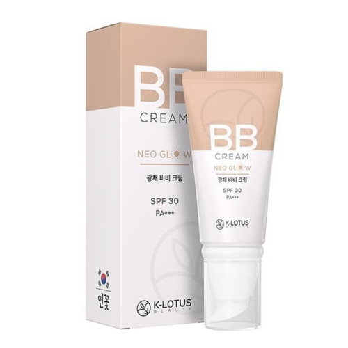K-Lotus Beauty Neo Glow Aydınlatıcı ve Işıltılı Cilt Orta Kapatıcı BB Krem SPF 30 PA+++ 45 ml - K-Lotus Beauty