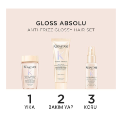 Kerastase Gloss Absolu Anti-Frizz Glossy Hair Set - 2
