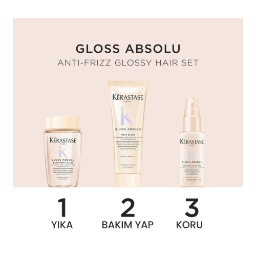 Kerastase Gloss Absolu Anti-Frizz Glossy Hair Set - 2