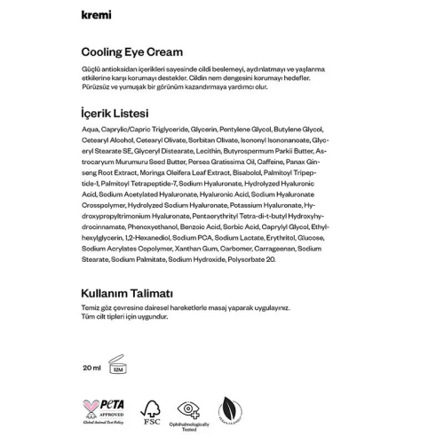Kremi Cooling Eye Cream 20 ml - 6